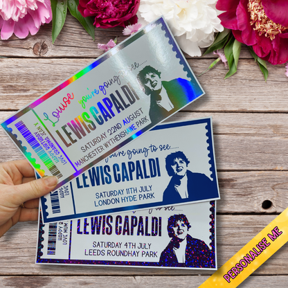 🎶 Personalised concert Gift Ticket — Keepsake Concert-Style Gift