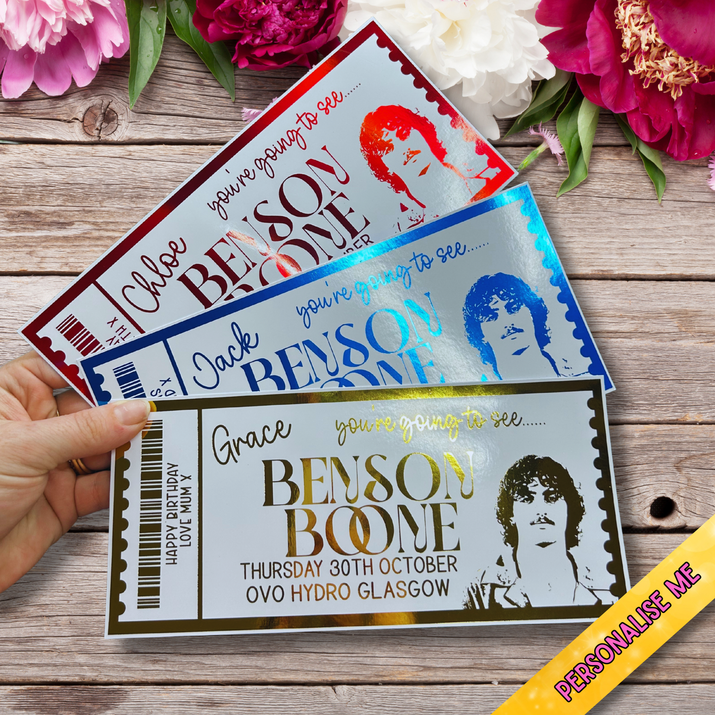 🎶 Personalised concert Gift Ticket — Keepsake Concert-Style Gift