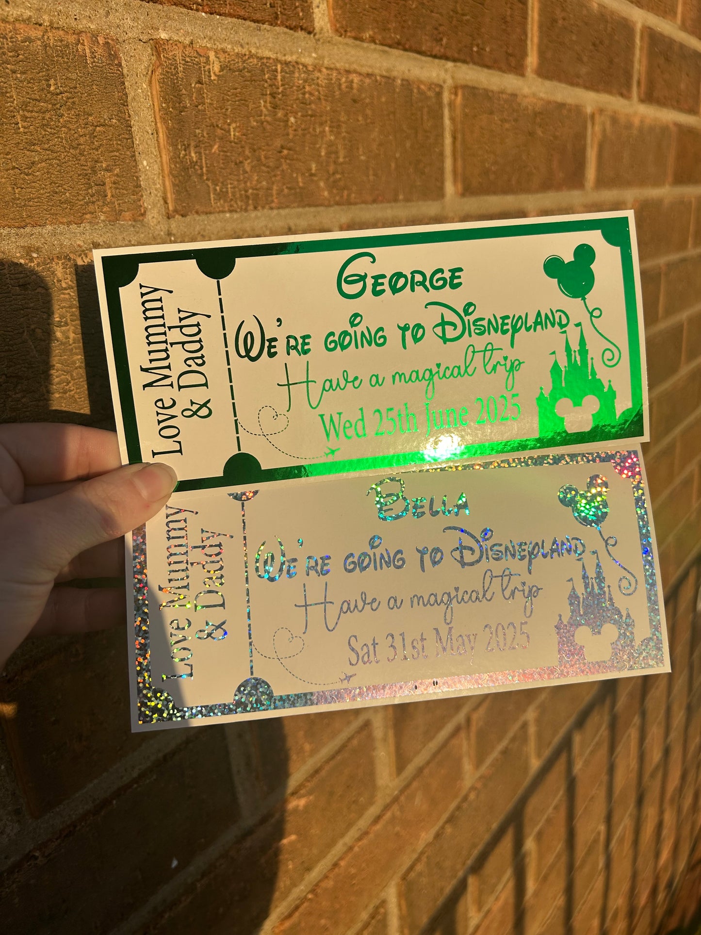 Foiled Holiday tickets