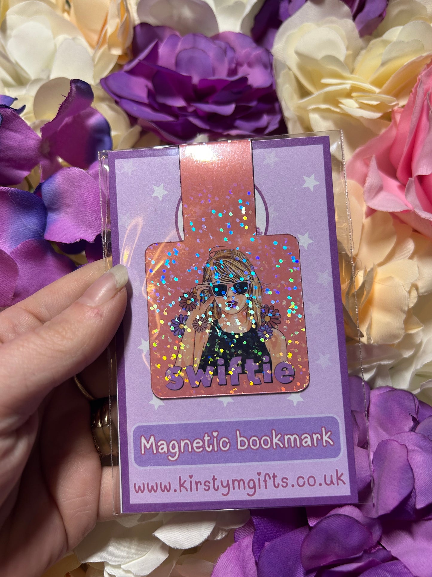 Pink swiftie magnetic bookmark