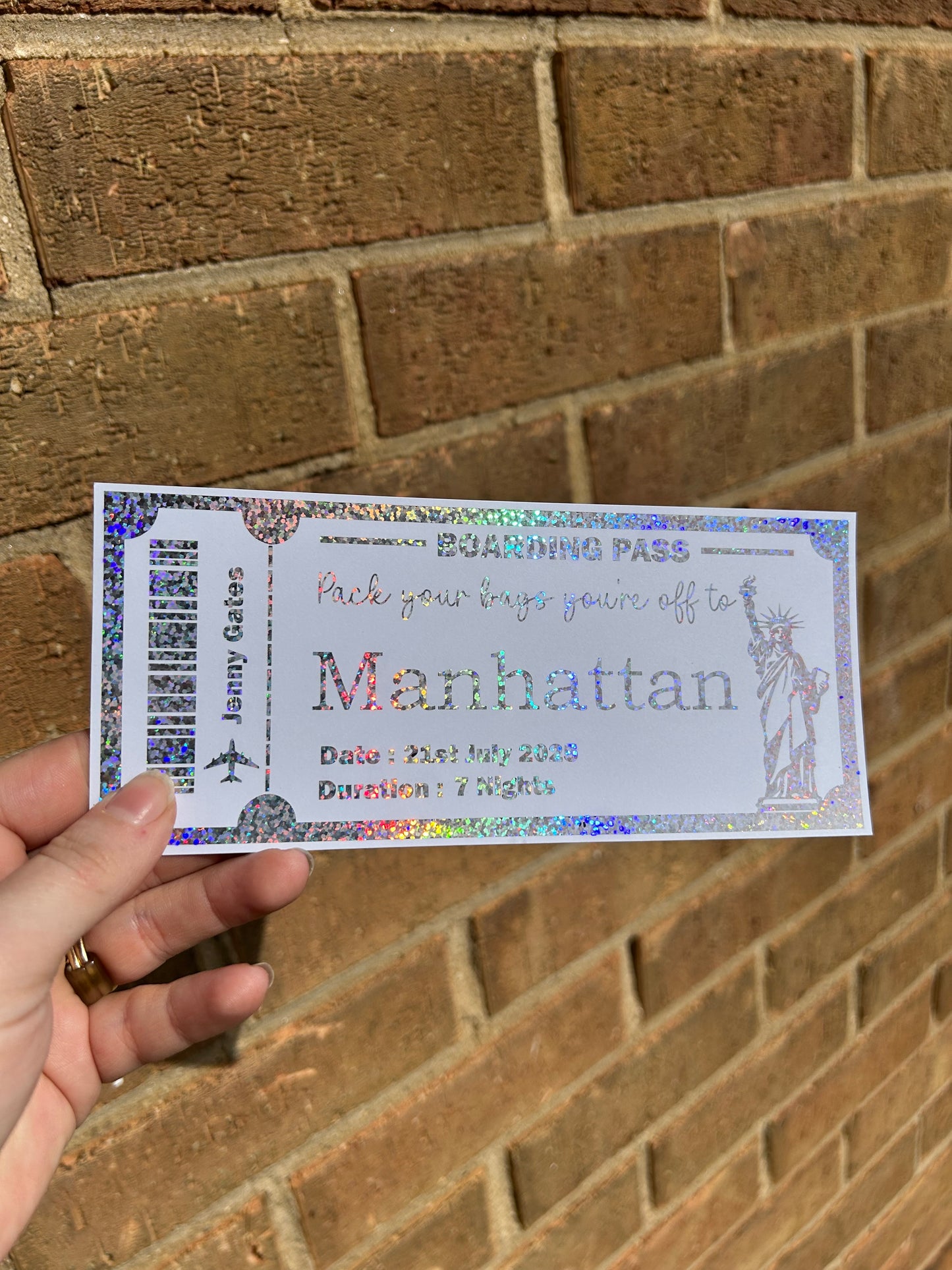 Foiled Boarding Pass Novelty Tickets