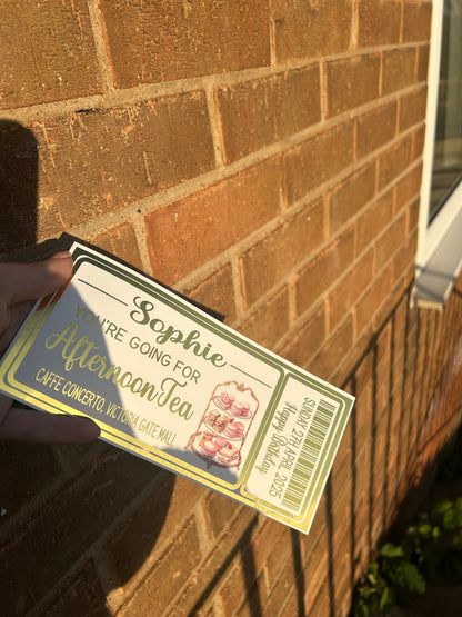 Afternoon Tea foiled ticket