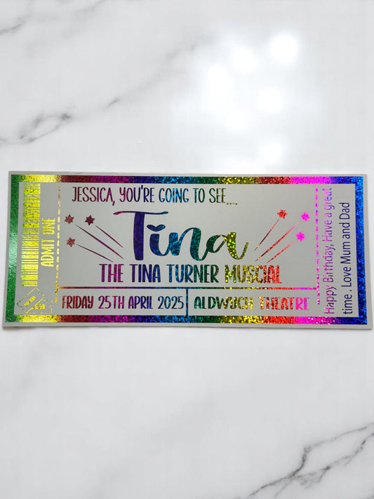 Musicals/ Theatre foiled ticket gift