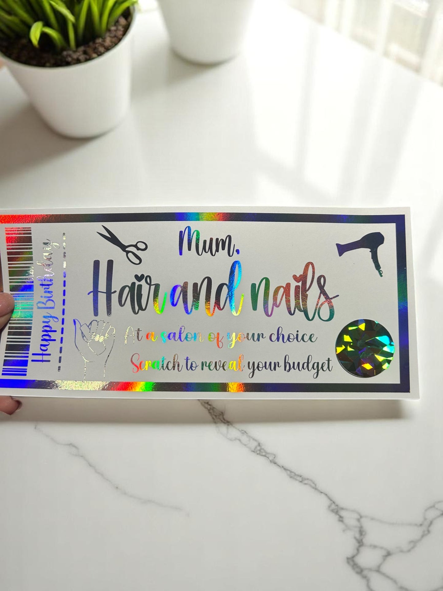 Hair and Nails foiled ticket reveal