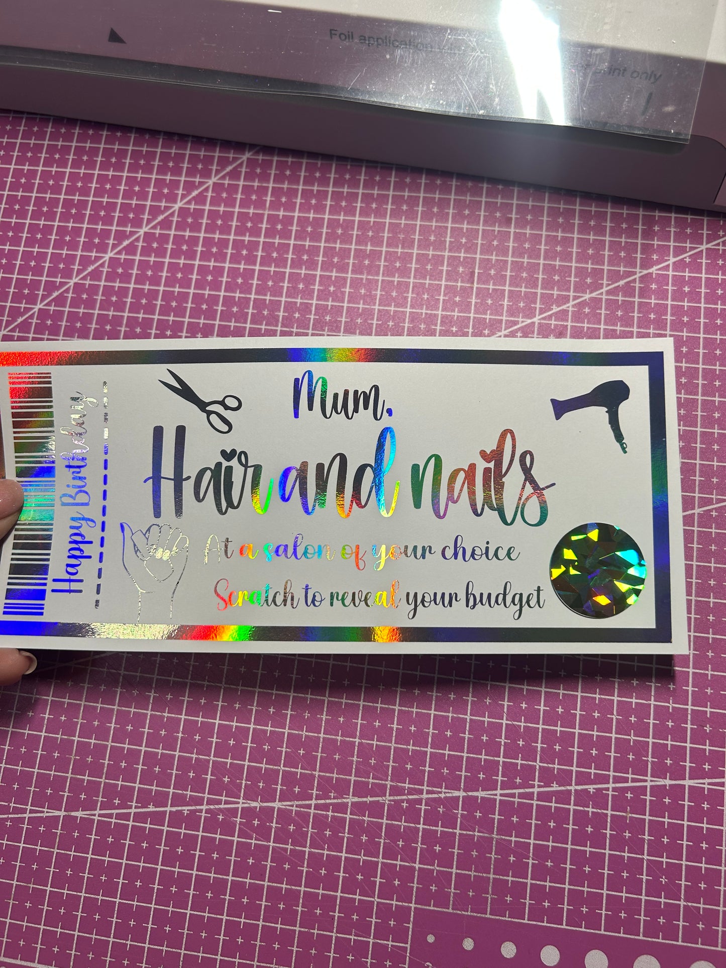 Hair and Nails foiled ticket reveal
