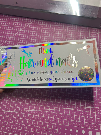 Hair and Nails foiled ticket reveal