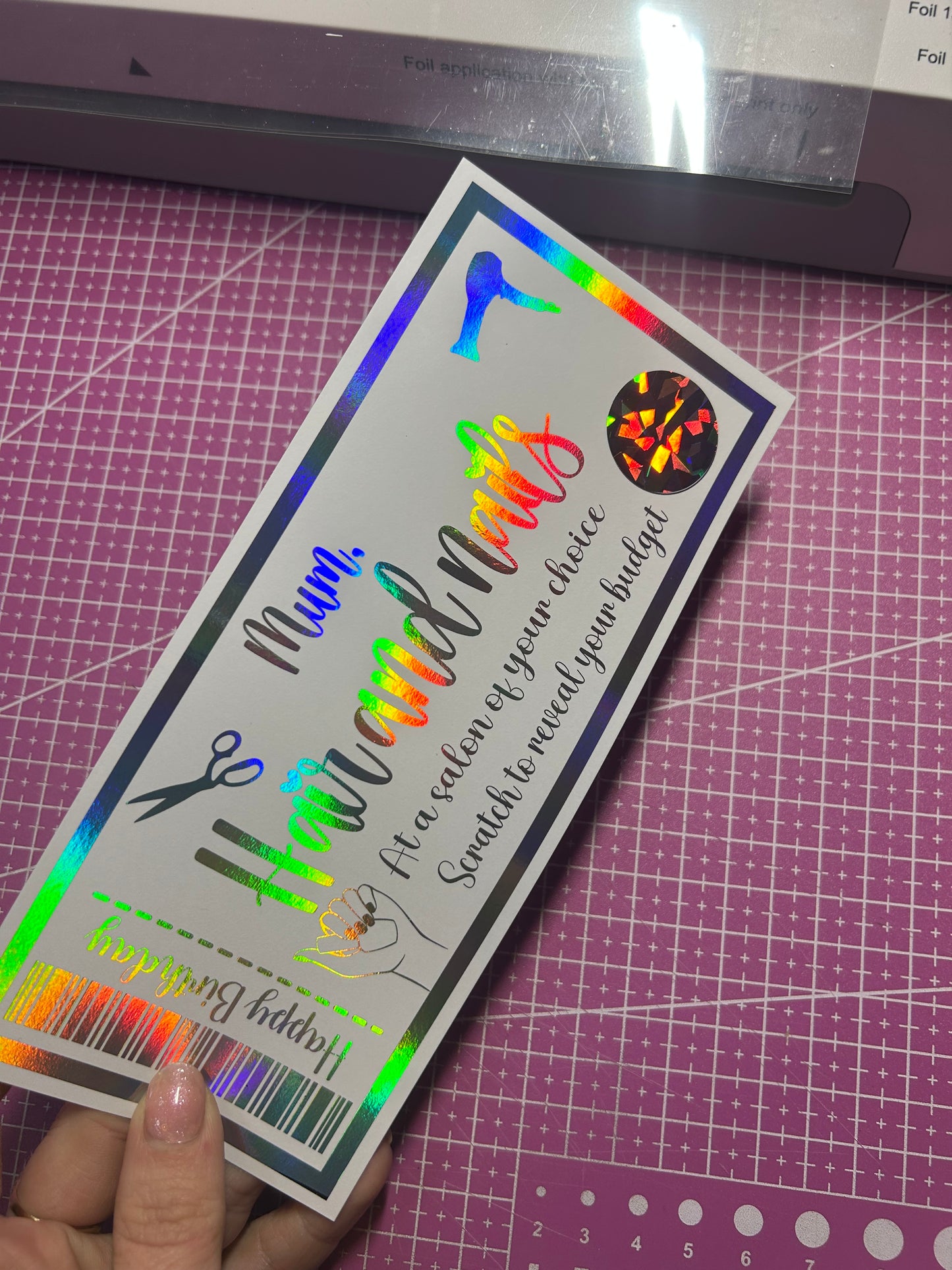 Hair and Nails foiled ticket reveal