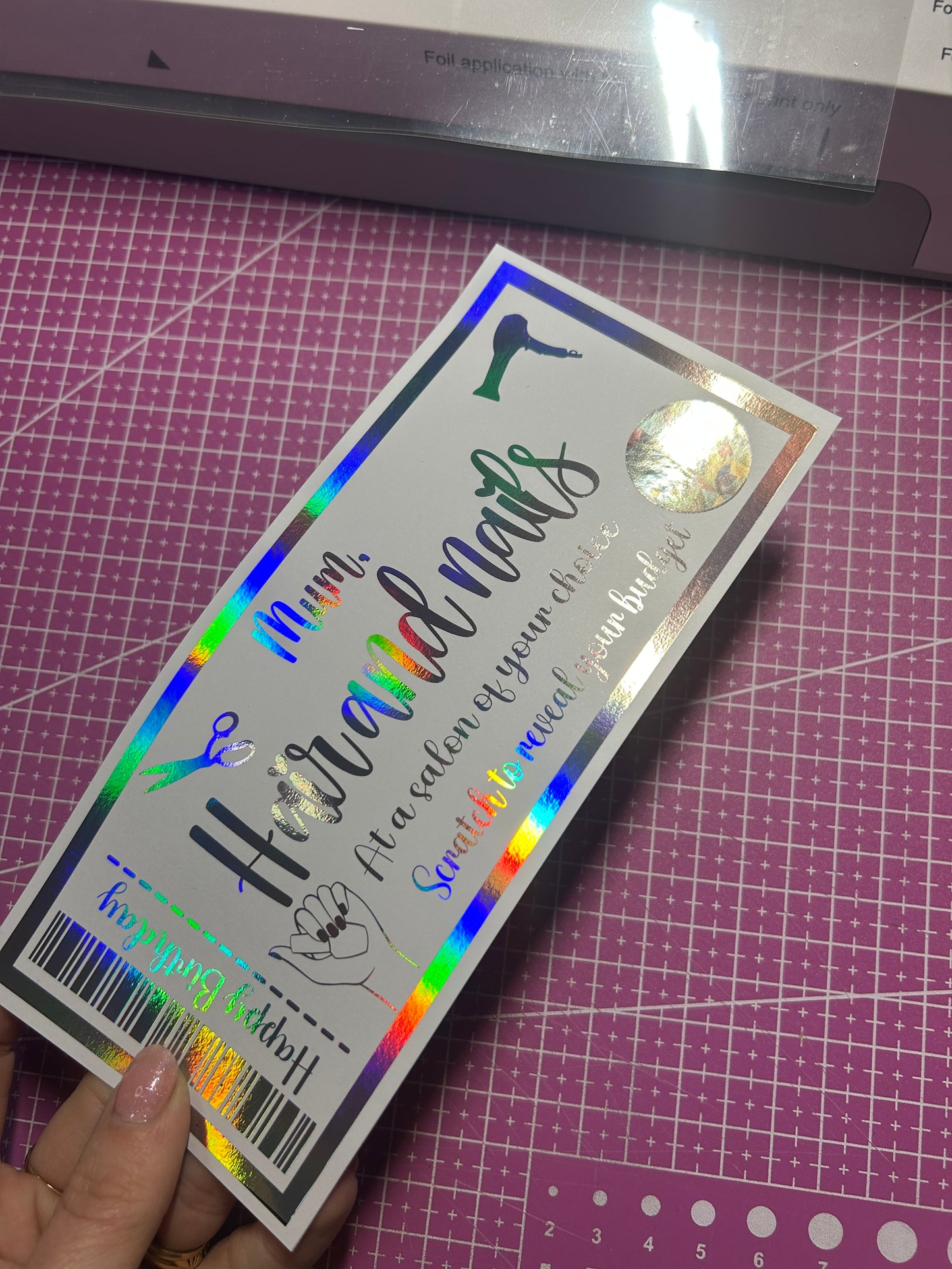 Hair and Nails foiled ticket reveal