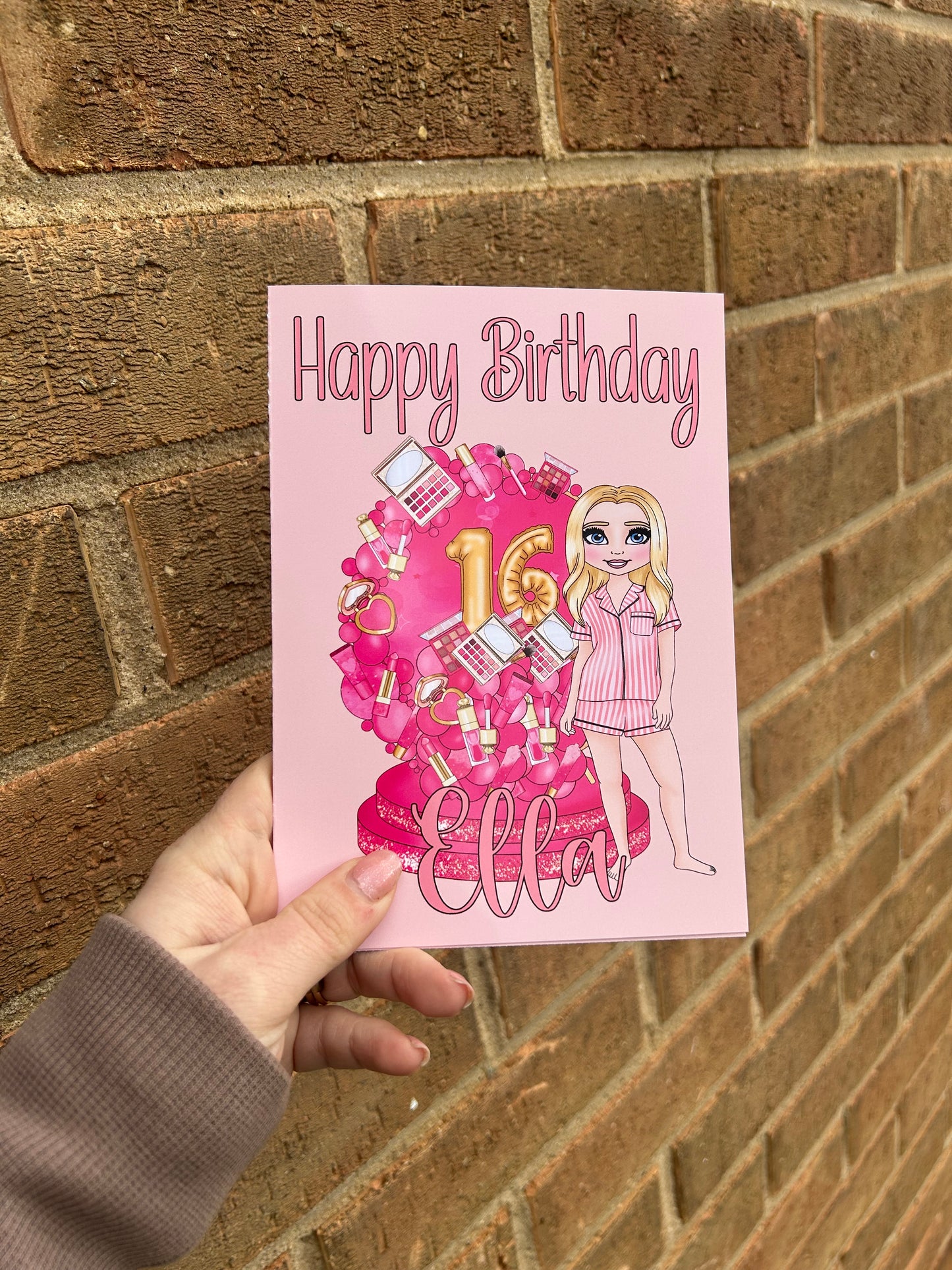 Make up Girls birthday card 5x7