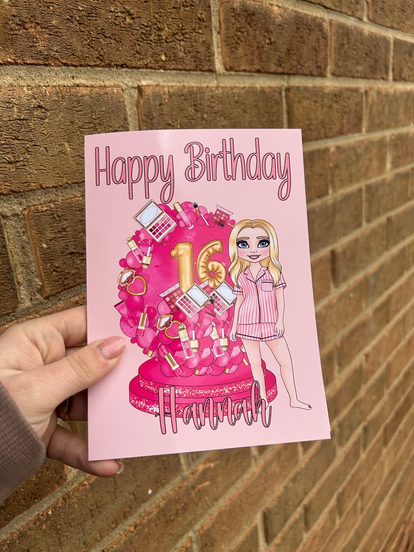 Make up Girls birthday card 5x7