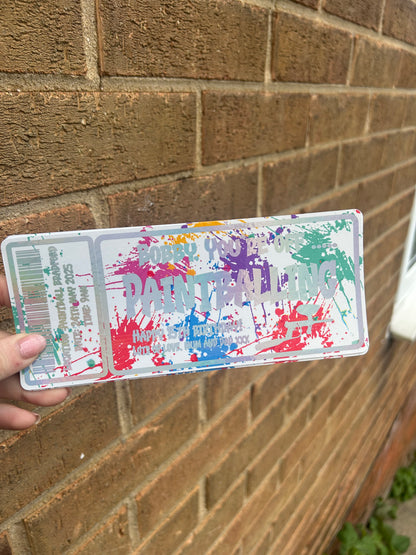 Paintballing foiled ticket