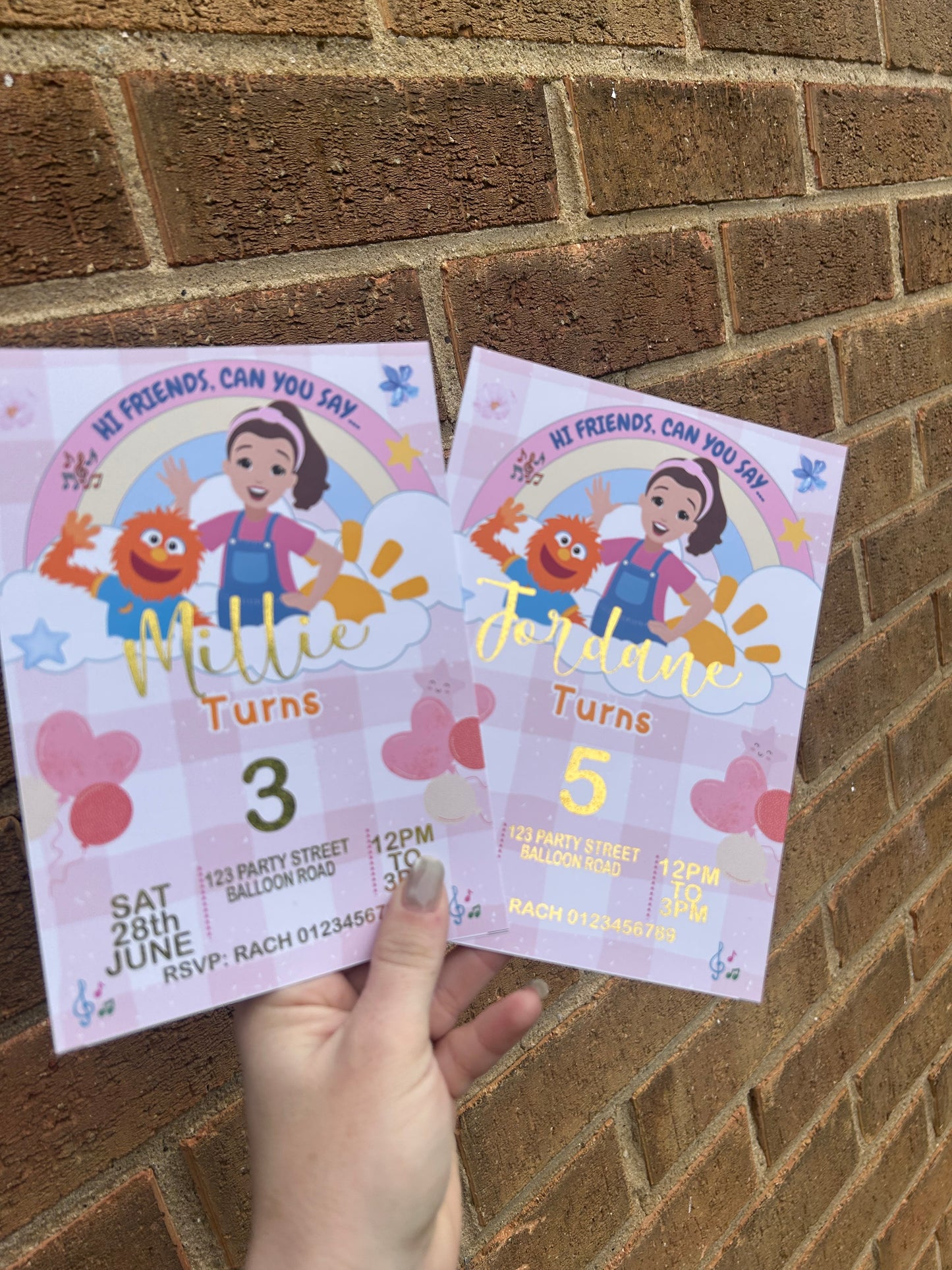 A5 Ms Rachel birthday invites