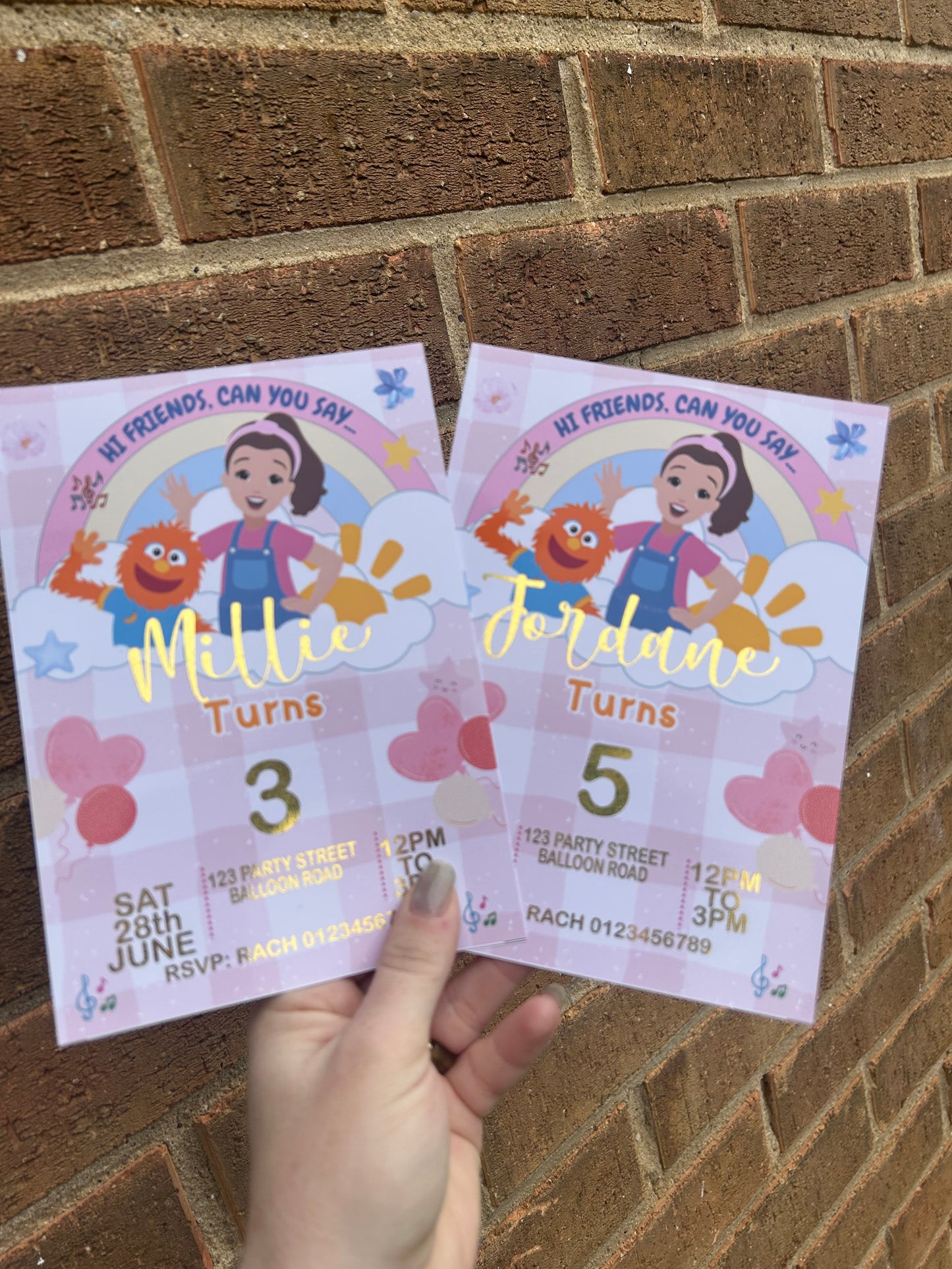 A5 Ms Rachel birthday invites