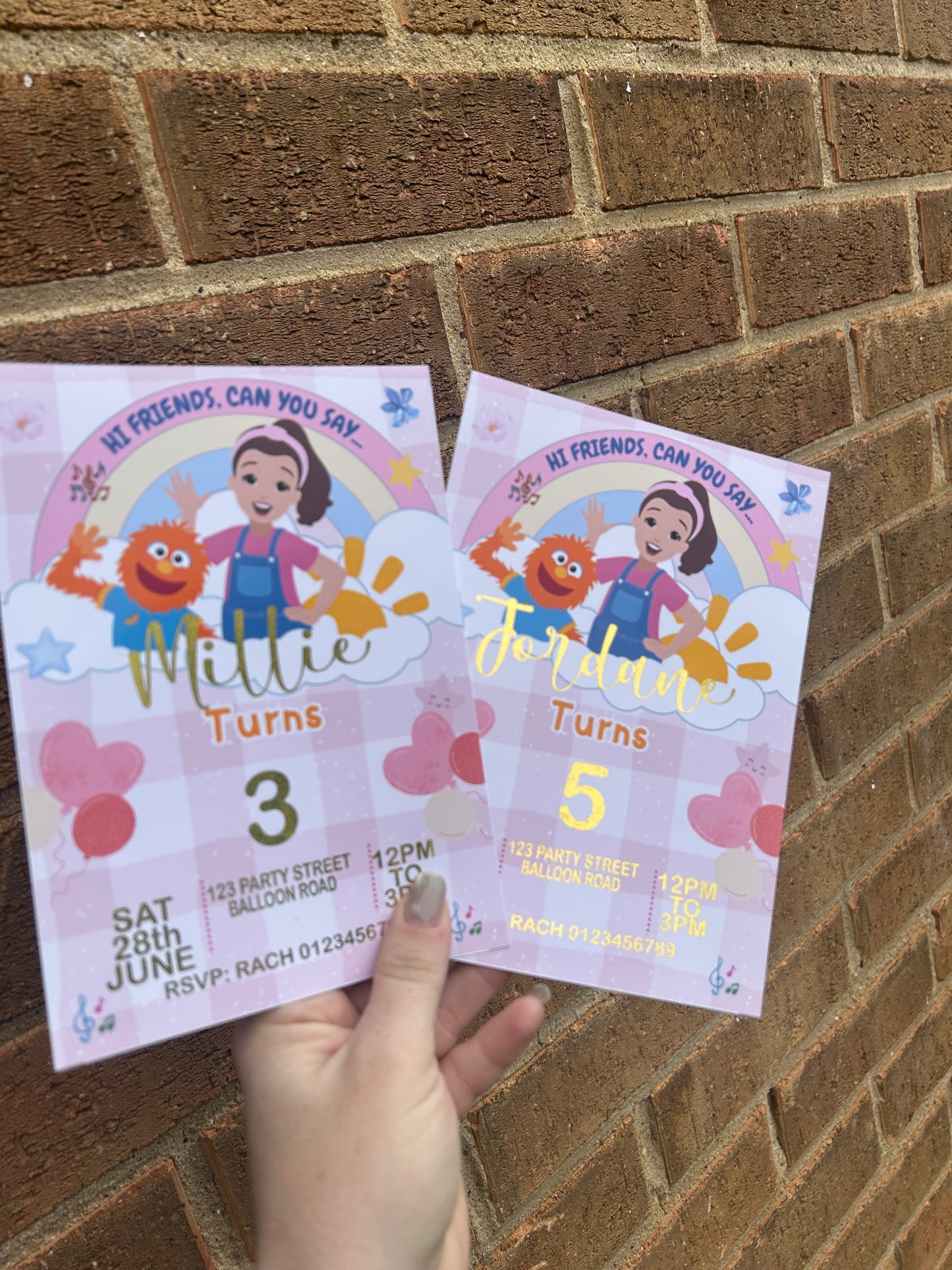 A5 Ms Rachel birthday invites
