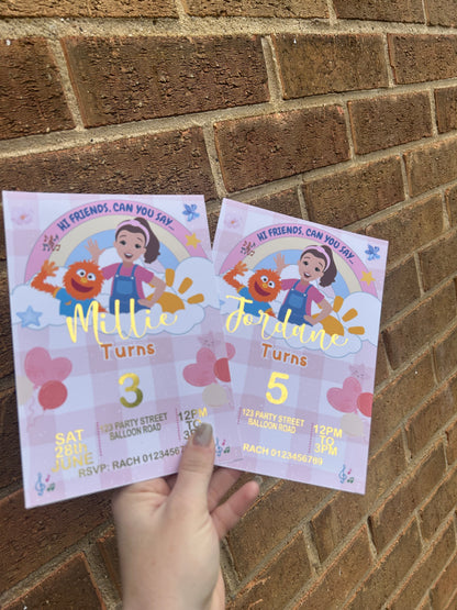 A5 Ms Rachel birthday invites