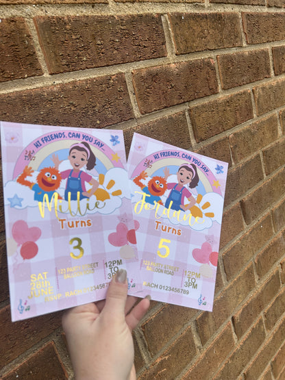 A5 Ms Rachel birthday invites