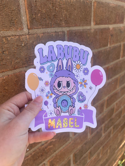 Labubu Birthday Card 5x7 – Glitter Gold Foil Finish | Cute Designer Greeting Card | Handmade Kawaii Art Toy Birthday Card (Copy)