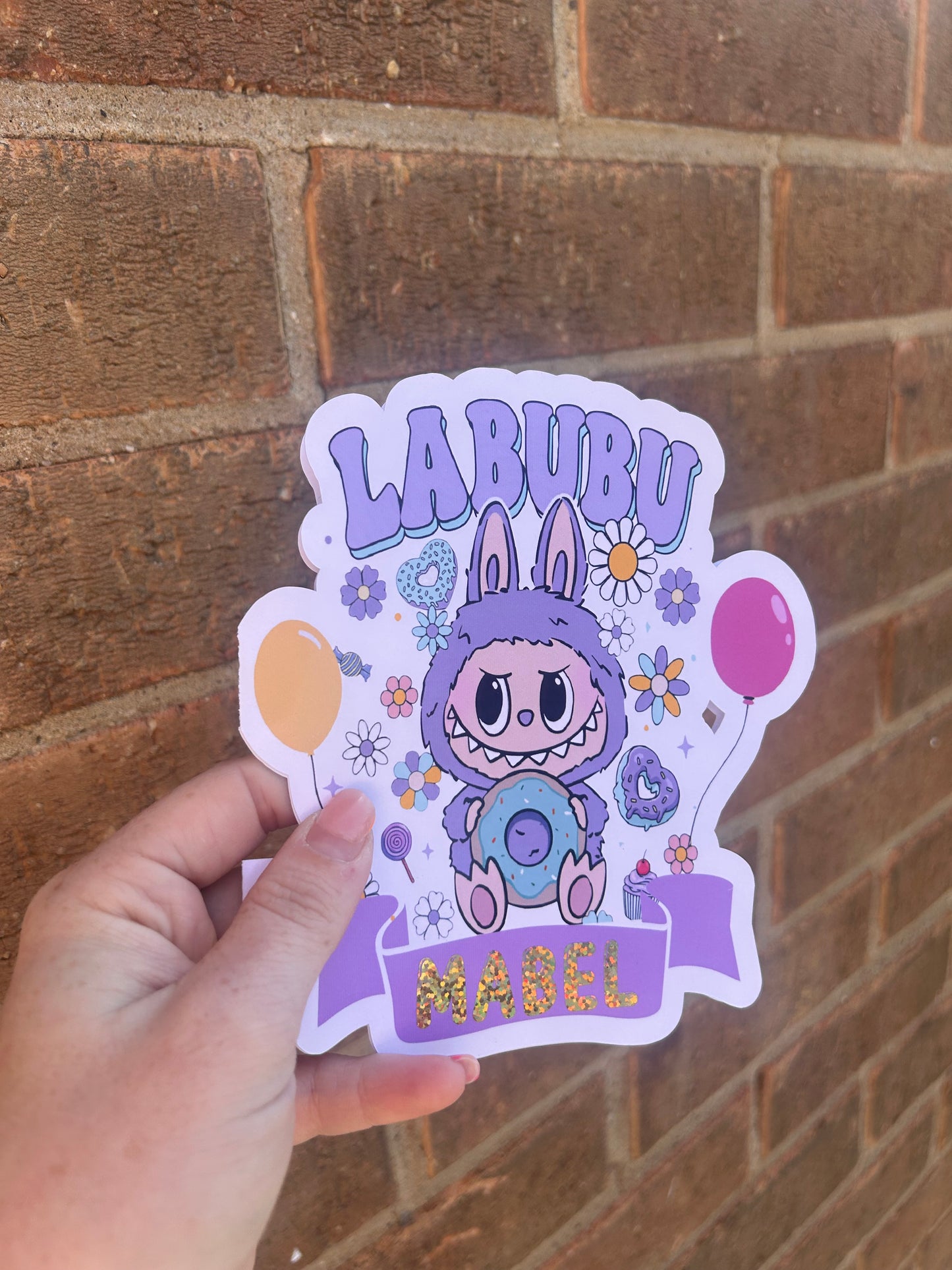 Labubu Birthday Card 5x7 – Glitter Gold Foil Finish | Cute Designer Greeting Card | Handmade Kawaii Art Toy Birthday Card (Copy)