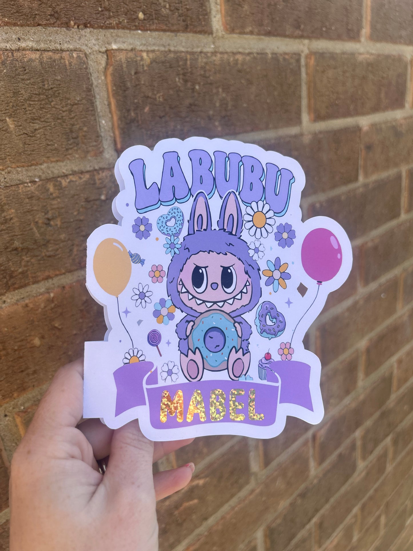 Labubu Birthday Card 5x7 – Glitter Gold Foil Finish | Cute Designer Greeting Card | Handmade Kawaii Art Toy Birthday Card (Copy)