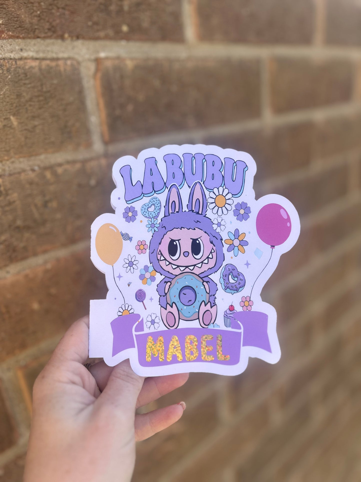 Labubu Birthday Card 5x7 – Glitter Gold Foil Finish | Cute Designer Greeting Card | Handmade Kawaii Art Toy Birthday Card (Copy)
