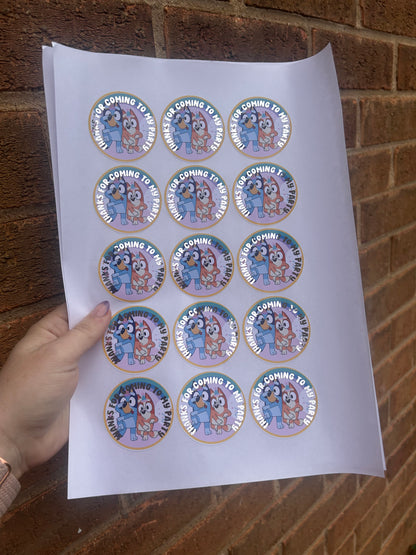 ✨ Labubu “Thanks for Coming to My Party” Stickers – 2 Inch Silver Foil ✨