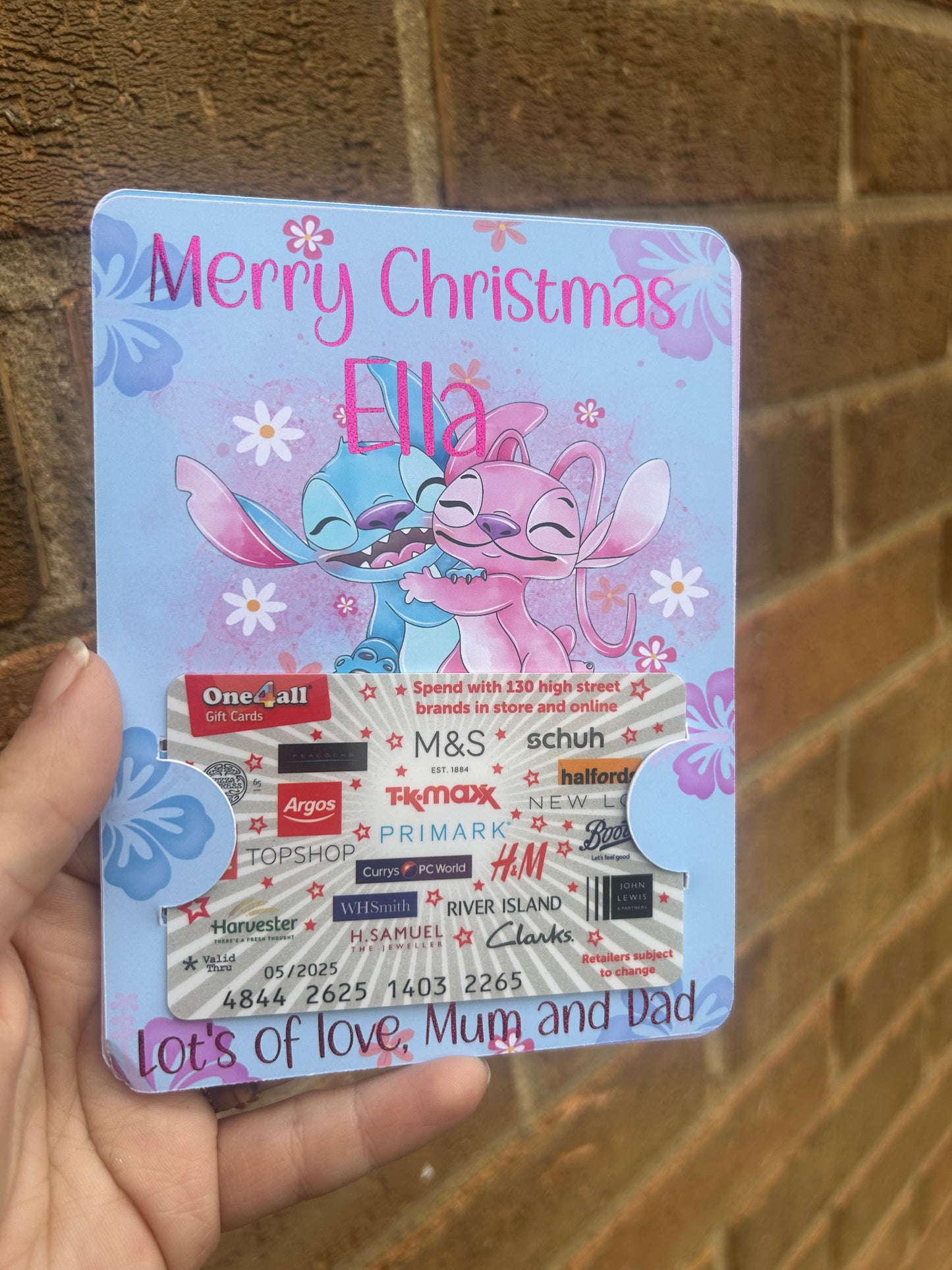 Personalised stitch Gift Card Holder | Custom Idol-Inspired Card Wallet | Glitter Foil Finish