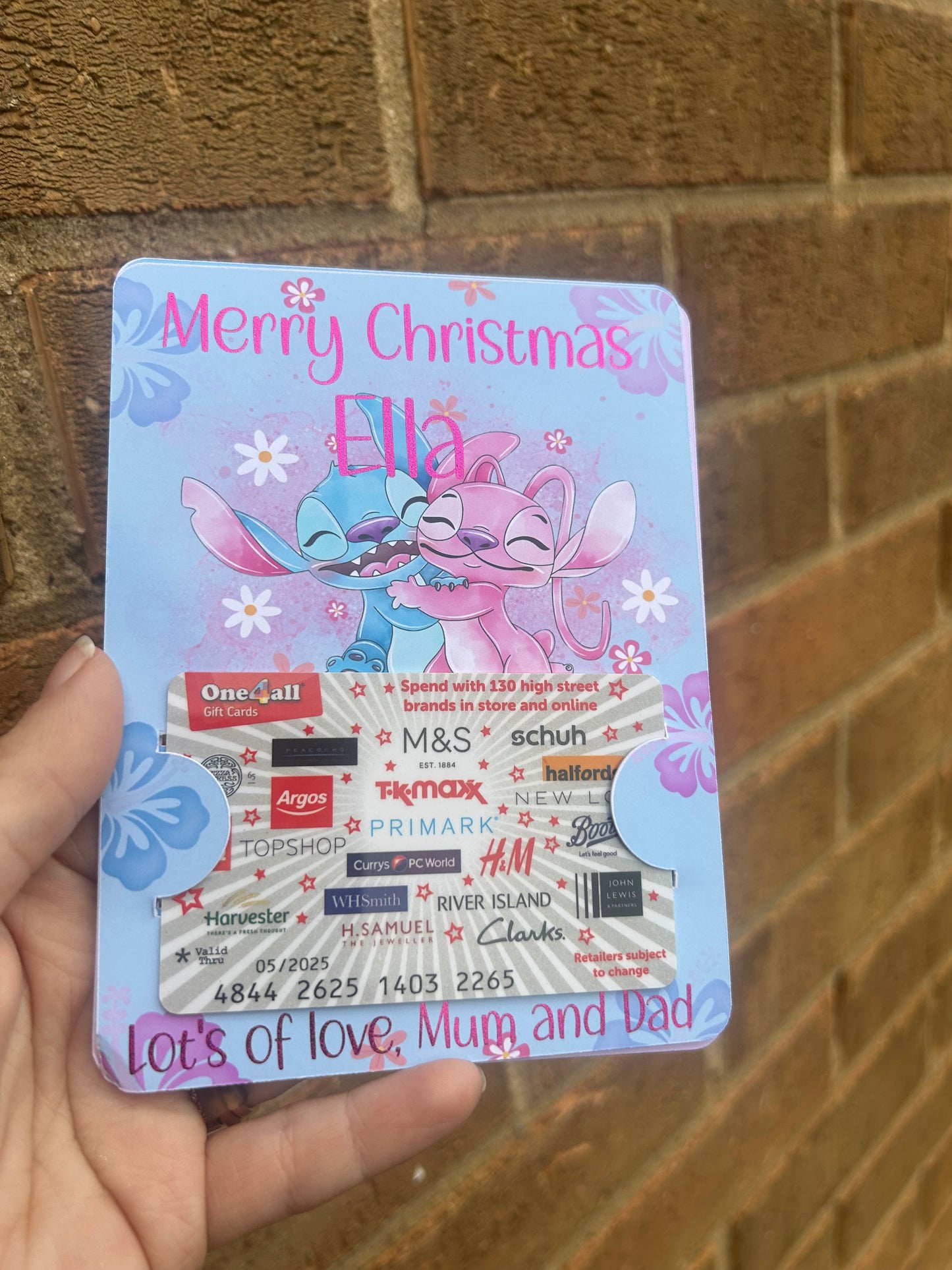 Personalised stitch Gift Card Holder | Custom Idol-Inspired Card Wallet | Glitter Foil Finish