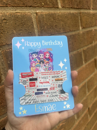 Personalised K-Pop Gift Card Holder | Custom Idol-Inspired Card Wallet | Glitter Foil Finish