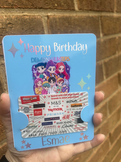 kpop fan gift card envelope with bias name printed