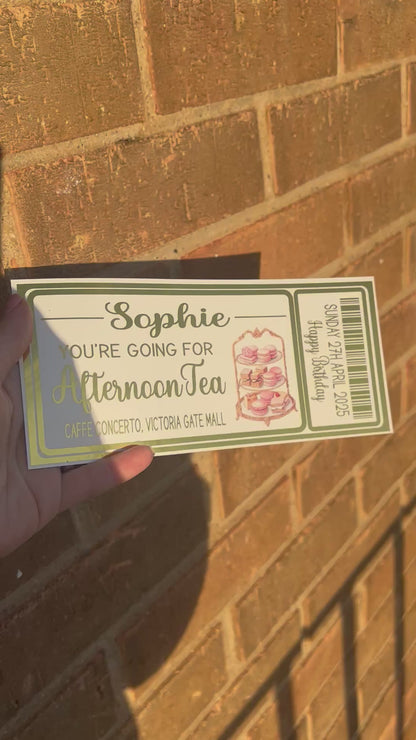 Afternoon Tea foiled ticket